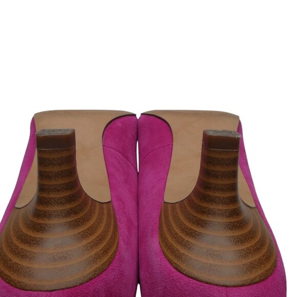 Clarks Shondrah Ruby Hot Pink Suede Kitten Heel Pumps Womens 9.5 Wide - Picture 11 of 13